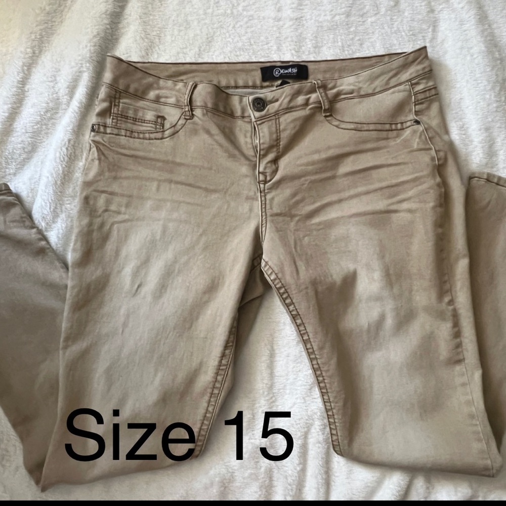 Tan Straight Pant Size 15
